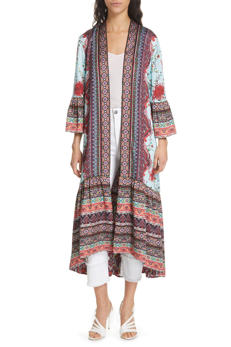Dottie Reversible Long Duster, Main, color, CHERRY BORDER/ CREST TILE POP