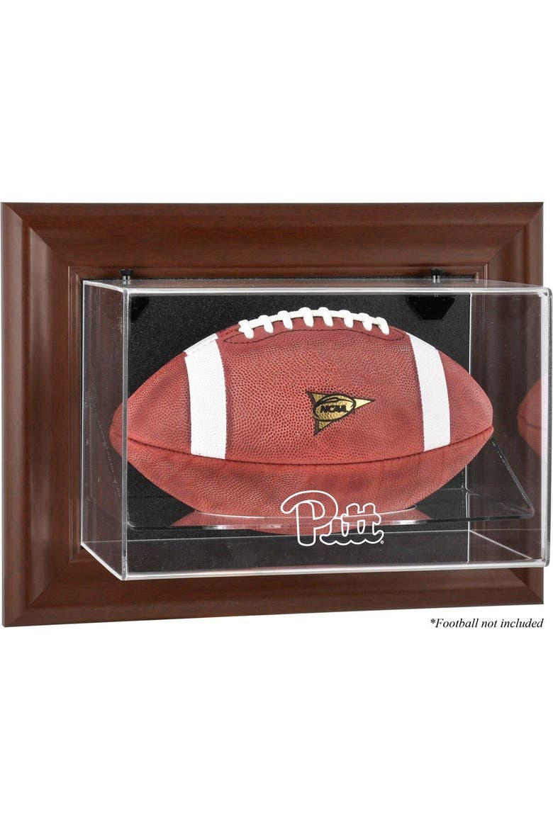 Pittsburgh Panthers Brown Framed Wall-Mountable Football Display Case, Main, color, Brown
