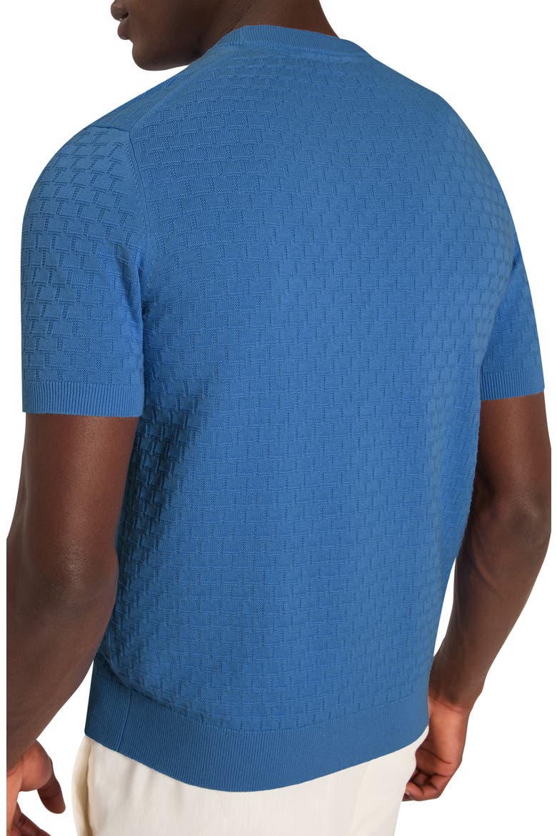 Ingvi Cotton & Wool Knit T-Shirt, Alternate, color, BLUE