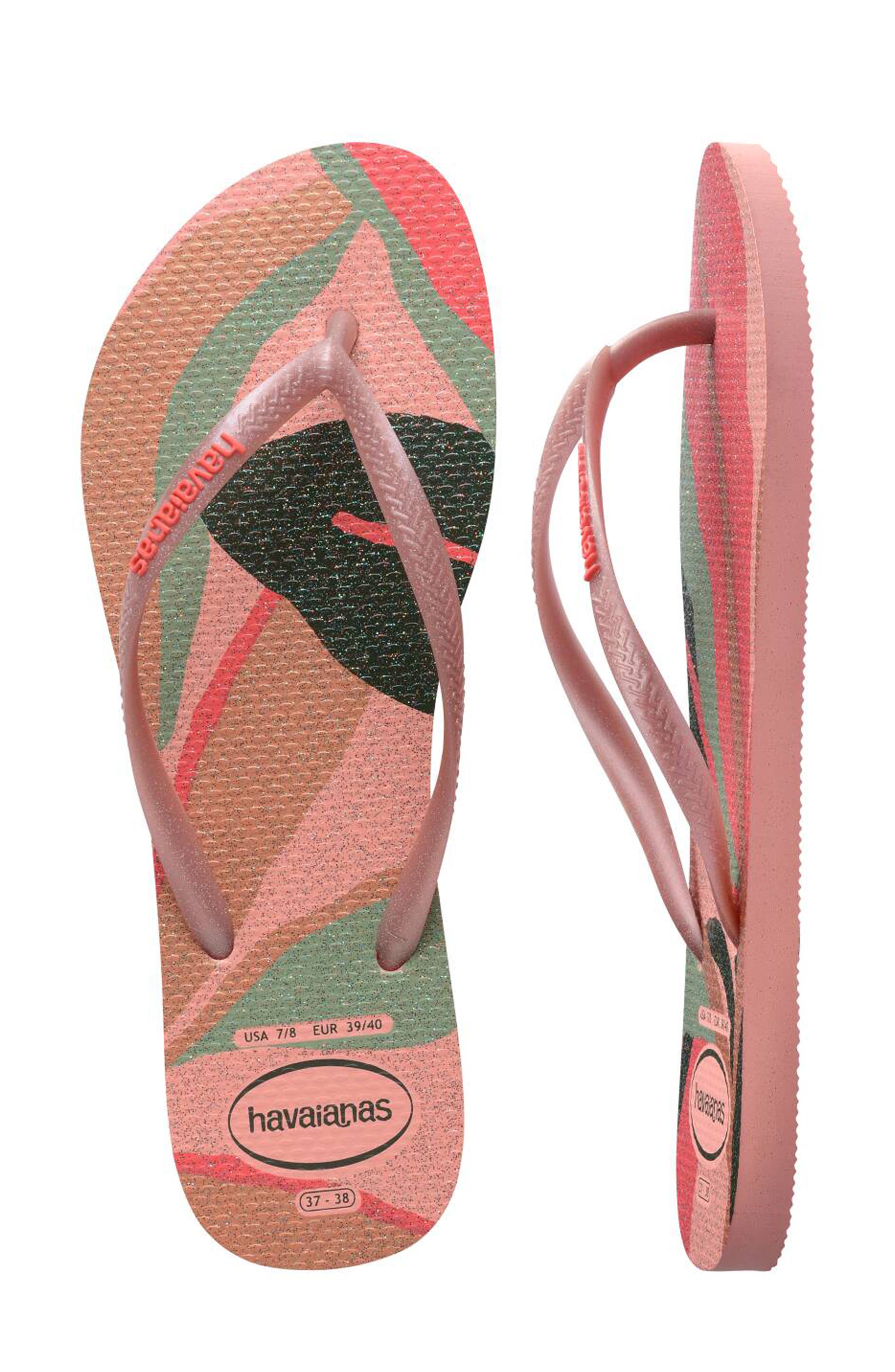 Havaianas Slim Palette Flip Flop, Alternate, color, Blossom