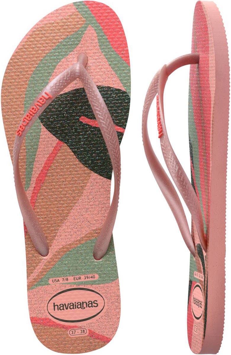 Havaianas Slim Palette Flip Flop, Alternate, color, Blossom