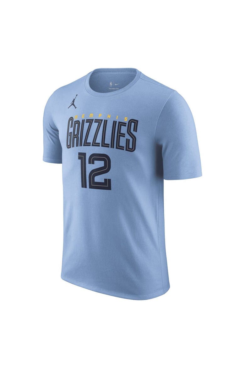 Men's Jordan Brand Ja Morant Light Blue Memphis Grizzlies 2022/23 Statement Edition Name & Number T-Shirt, Alternate, color, Light Blue
