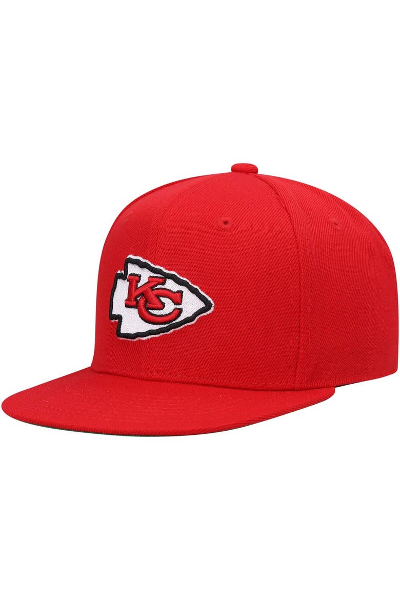 Youth Mitchell & Ness Red Kansas City Chiefs Gridiron Classics Ground Snapback Hat, Main, color, Red