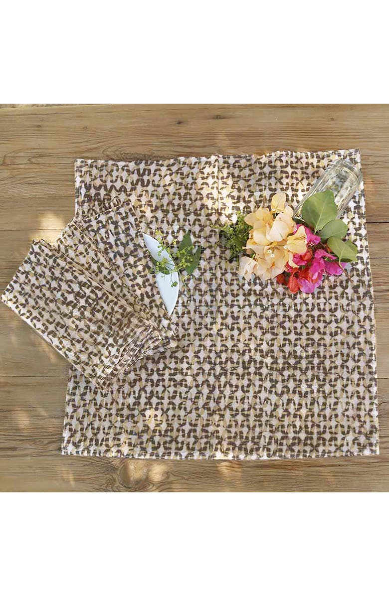 Ichcha Boho Block Print Napkins, Alternate, color, Beige