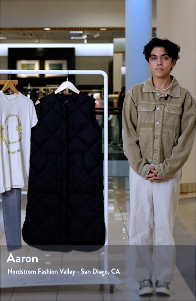 Downtown Quilted Longline Vest, sales video thumbnail