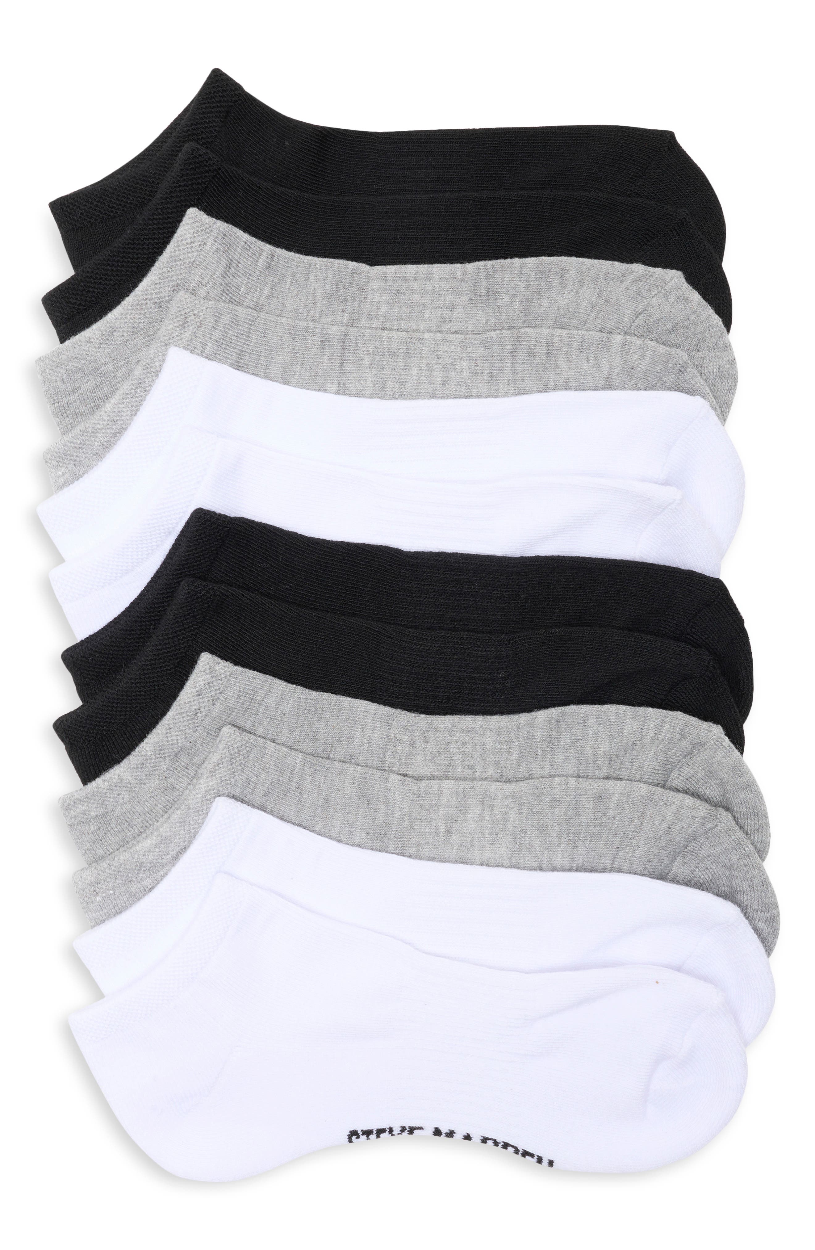 Steve Madden 6-Pack Solid Ribbed Arch Low Cut Socks