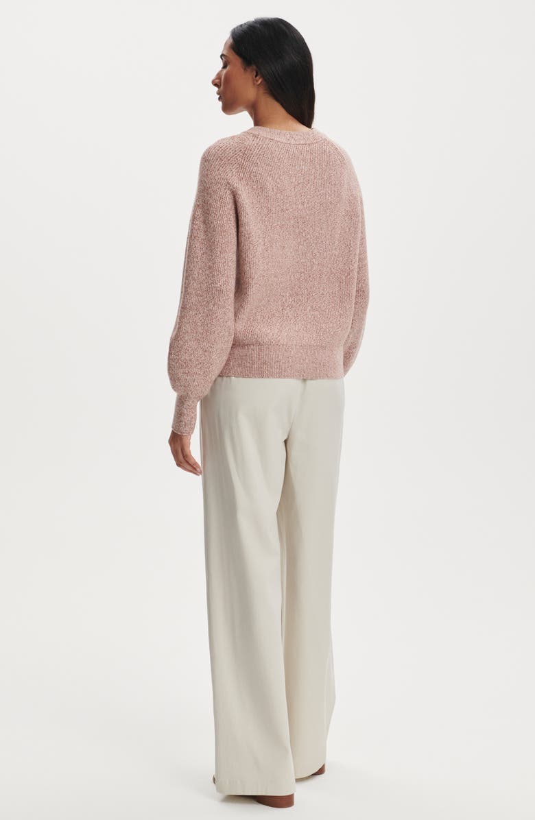 Varley Kennings Half Button Sweater, Alternate, color, Ginger Rose Fleck