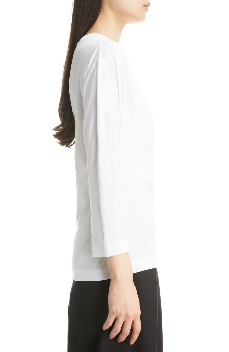 Dries Van Noten Helfar Draped Jersey Top, Alternate, color, White 1