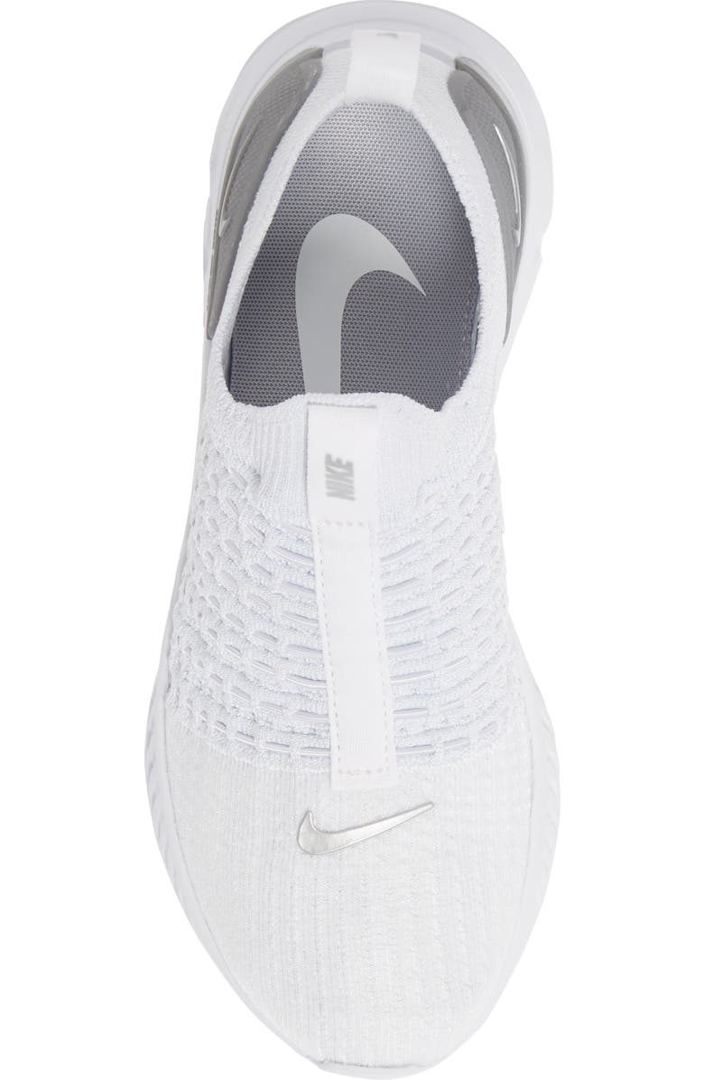 Nike React Phantom Run Flyknit 2 Running Shoe, Alternate, color, True White/ Silver/ White
