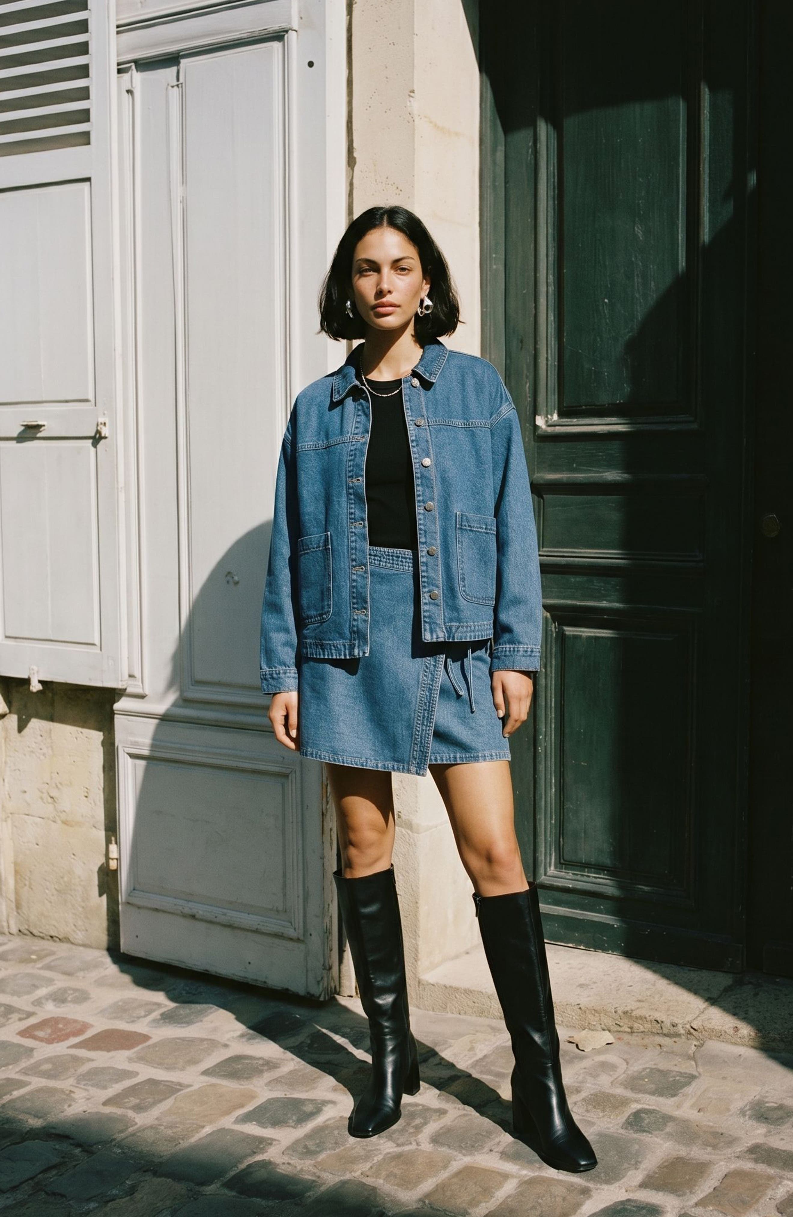 Jamie Denim Shacket - image 2