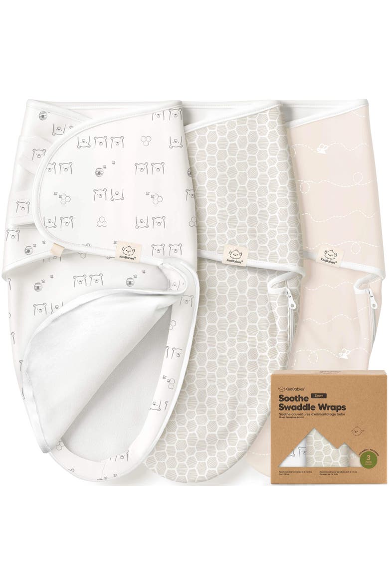 3-Pack Soothe Zippy Swaddle Wrap, Main, color, Bumbly