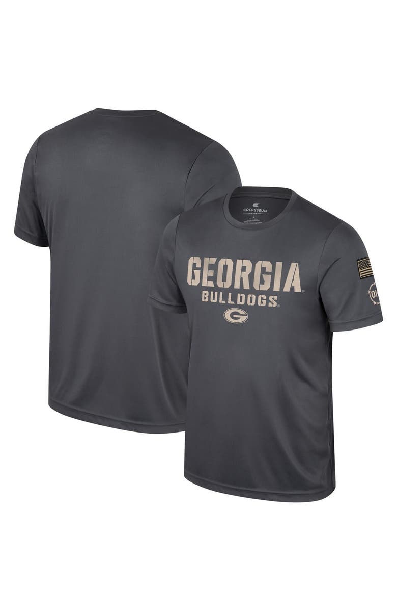 COLOSSEUM Men's Colosseum Charcoal Georgia Bulldogs OHT Military Appreciation  T-Shirt, Main, color, 