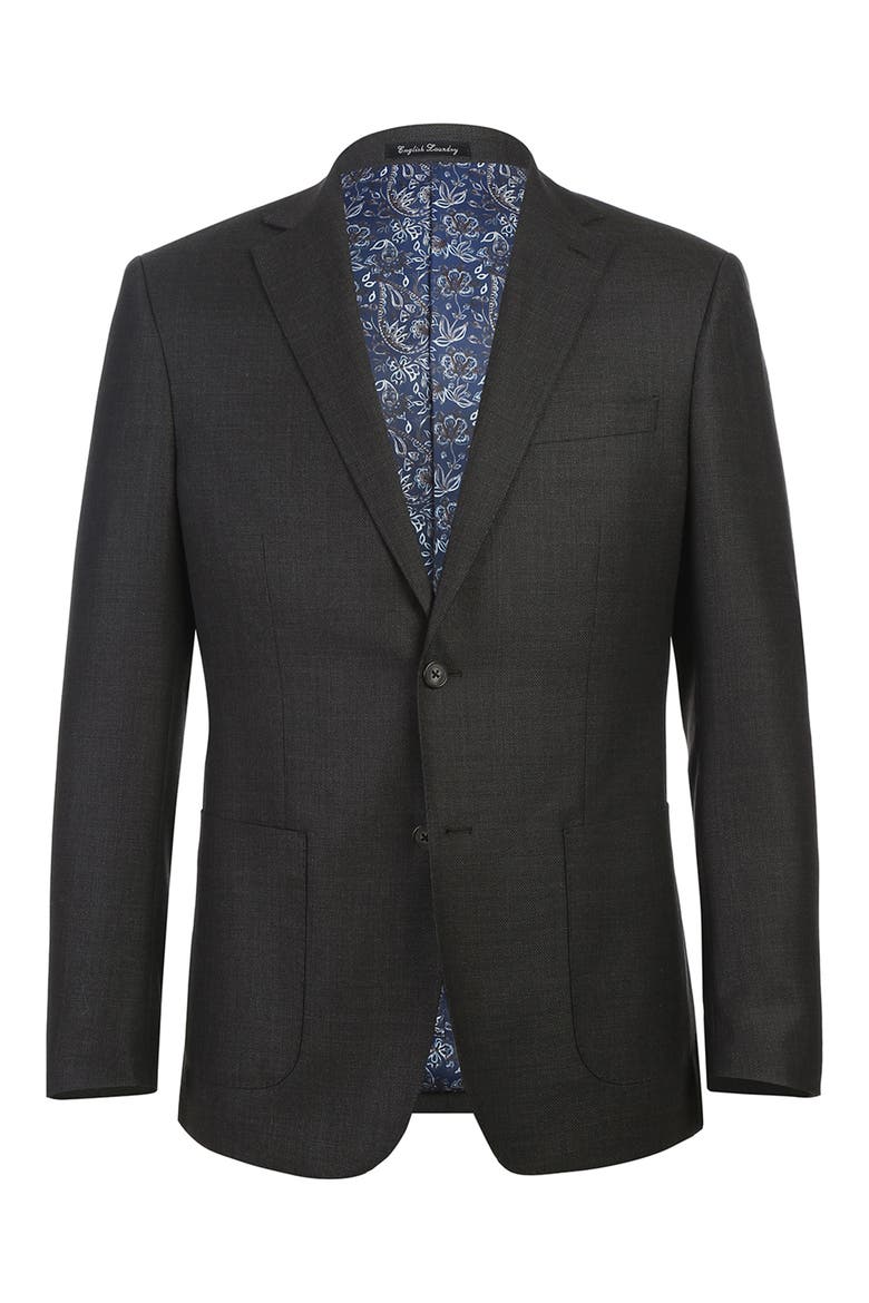 Notch Lapel Wool Blend Two-Piece Suit, Alternate, color, BROWN