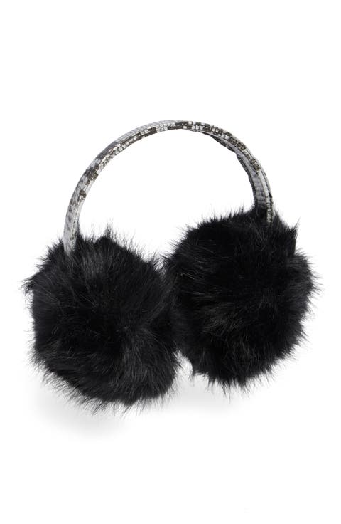 Faux Leather & Faux Fur Earmuffs