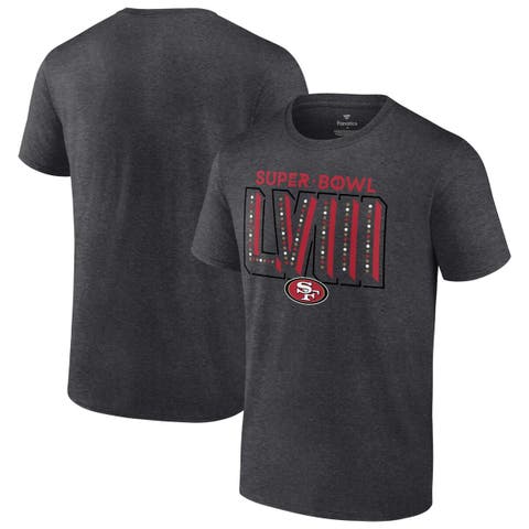 Men's Fanatics Branded  Heather Charcoal San Francisco 49ers Super Bowl LVIII Big & Tall T-Shirt