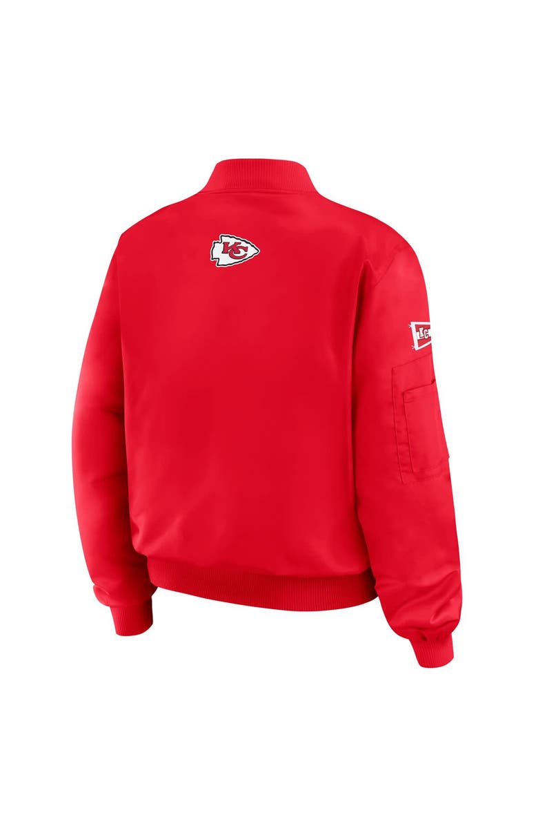 WEAR by Erin Andrews Women's WEAR by Erin Andrews Red Kansas City Chiefs Patch Full-Zip Bomber Jacket, Alternate, color, Red