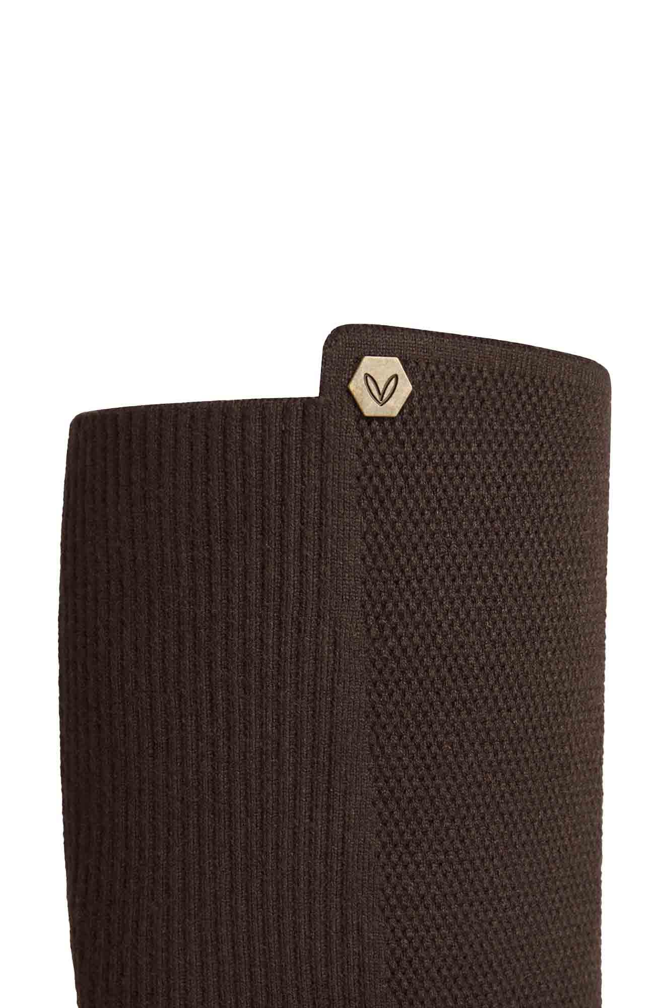 VIVAIA Round-Toe Stretchy Wool Knee-High Boots, Alternate, color, Dark Chocolate