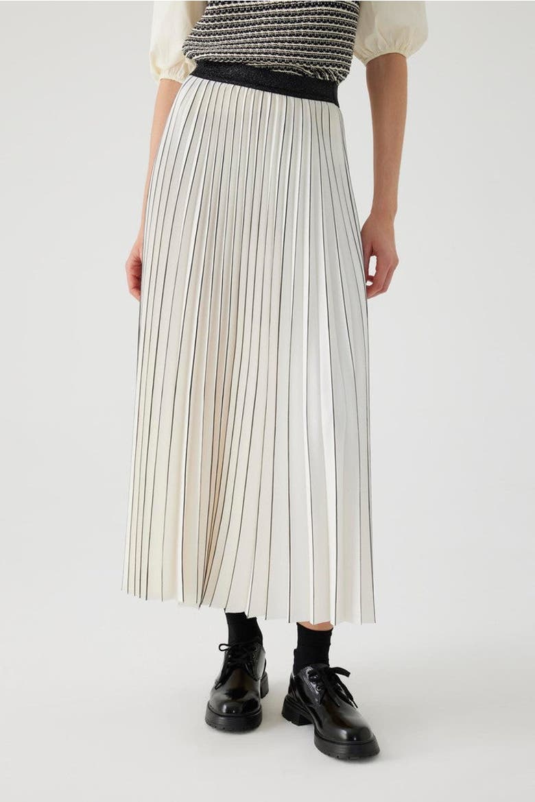 Arella Painted Midi Skirt, Alternate, color, Ecru