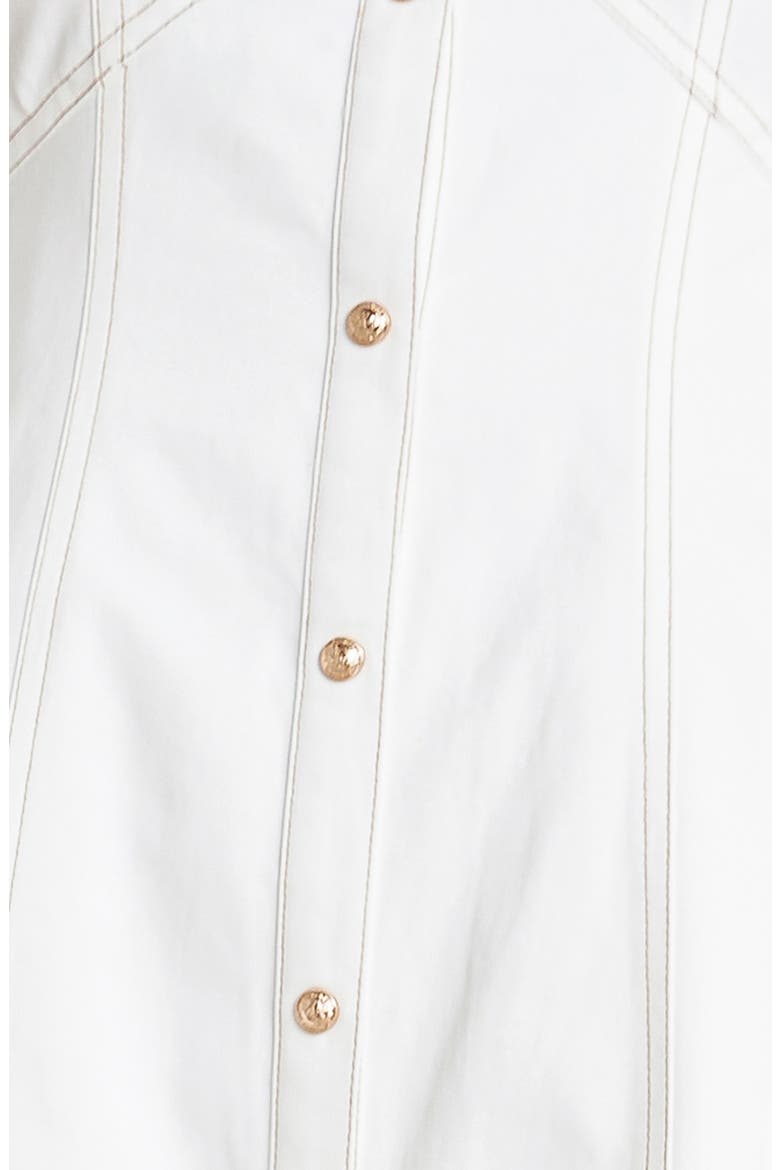 Solid Cotton Midi Dress, Alternate, color, OFF WHITE