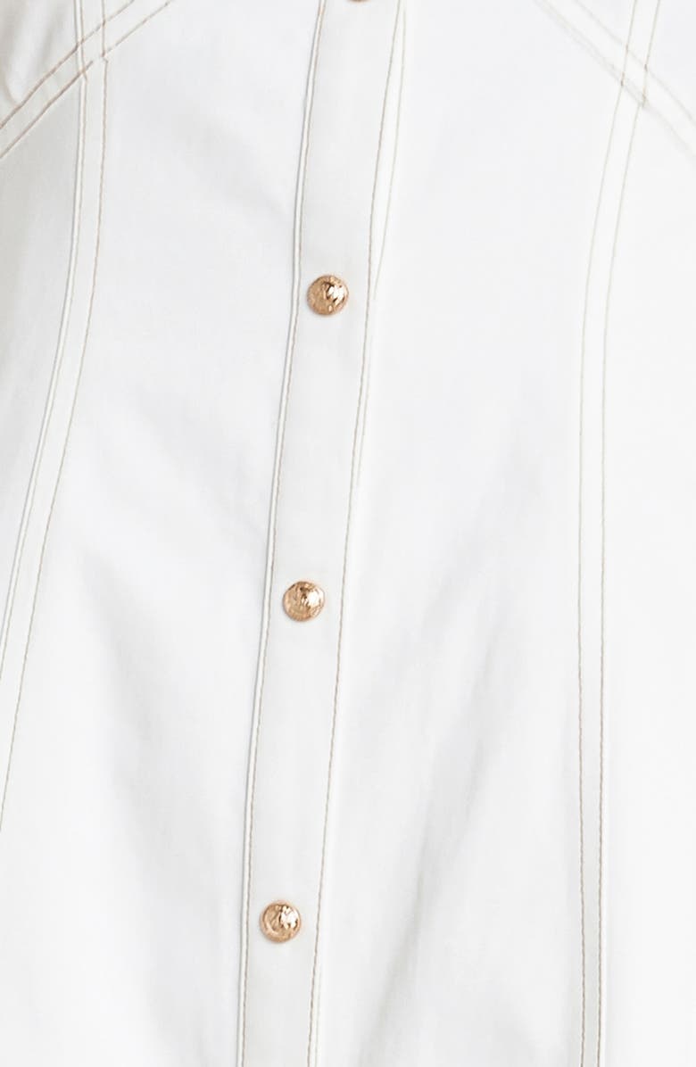 FREEMARKET Solid Cotton Midi Dress, Alternate, color, Off White