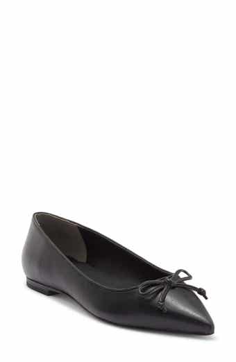 Stuart Weitzman Gabby Pointed Toe Bow Flat