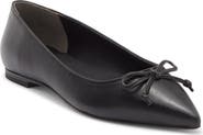 Stuart Weitzman Gabby Pointed Toe Bow Flat