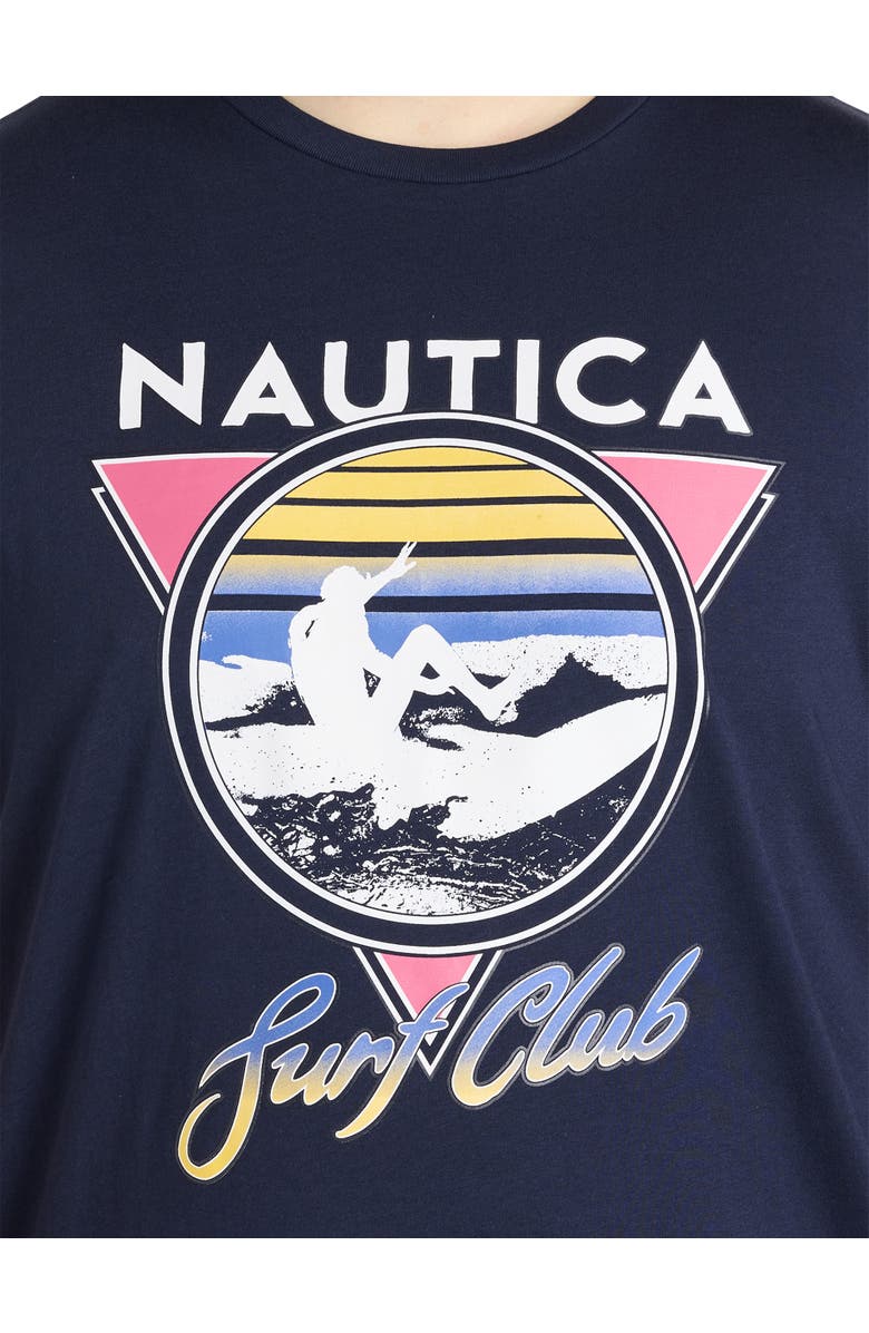 Nautica Big & Tall Surf Club Graphic Tee, Alternate, color, Navy Seas
