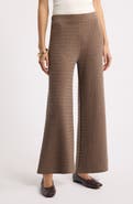 Nordstrom Cable Knit Wool & Cashmere Wide Leg Pants