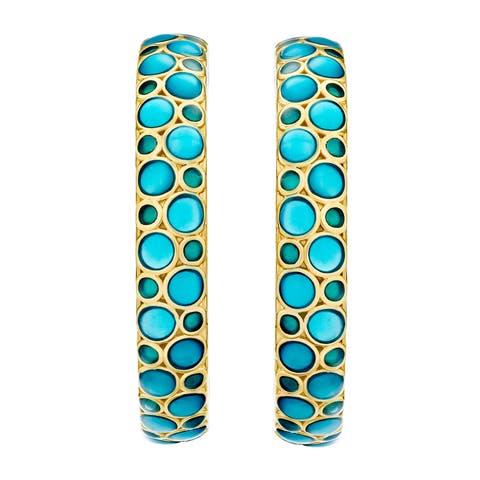 Bubble Hoop Gold Vermeil Sterling Earrings