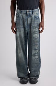 Balenciaga Minimal Distressed Baggy Jeans