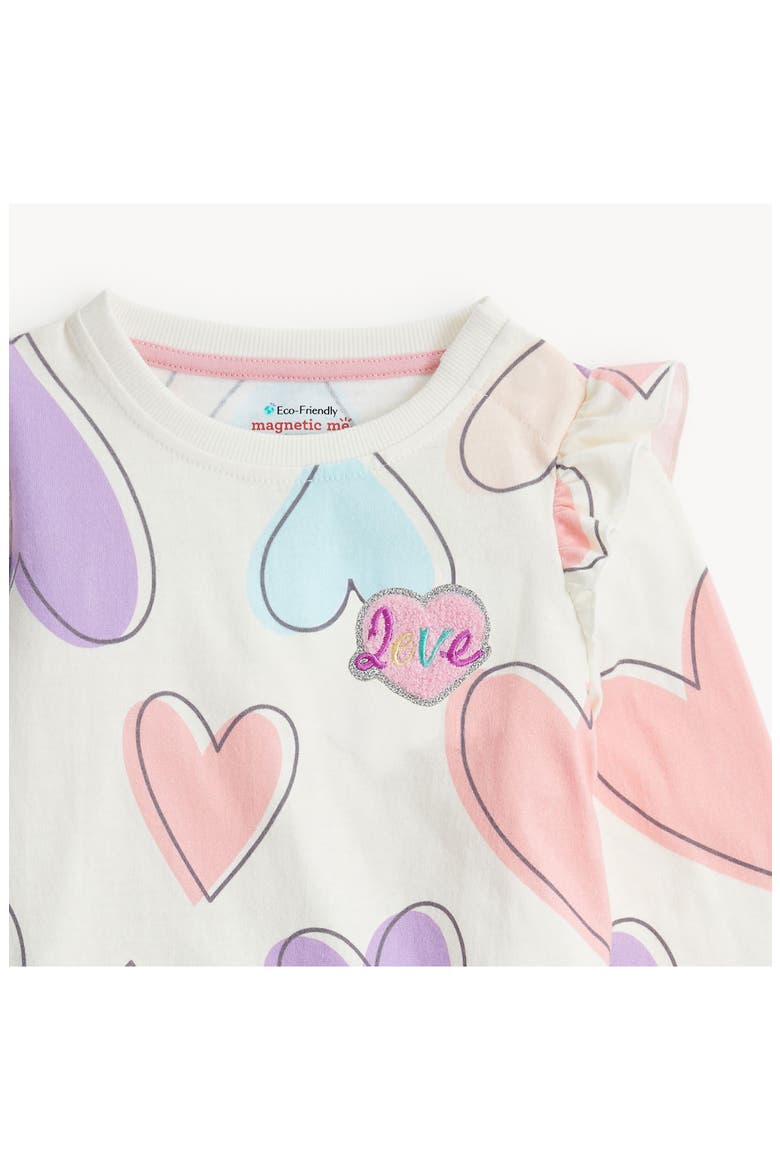 Kids' Love Heart T-Shirt & Leggings Set, Alternate, color, WHITE