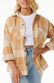 Rip Curl La Isla Plaid Flannel Button-Up Shirt