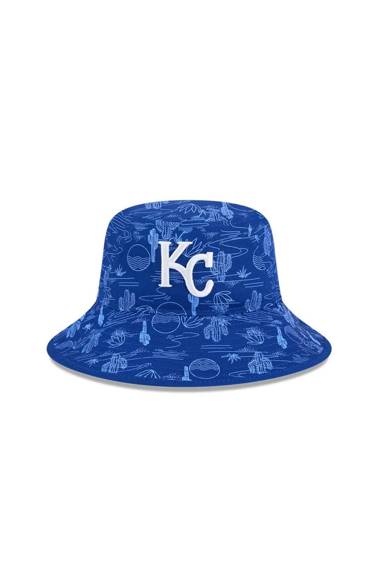 New Era Youth New Era  Royal Kansas City Royals 2025 Spring Training All Over Print Bucket Hat, Alternate, color, 