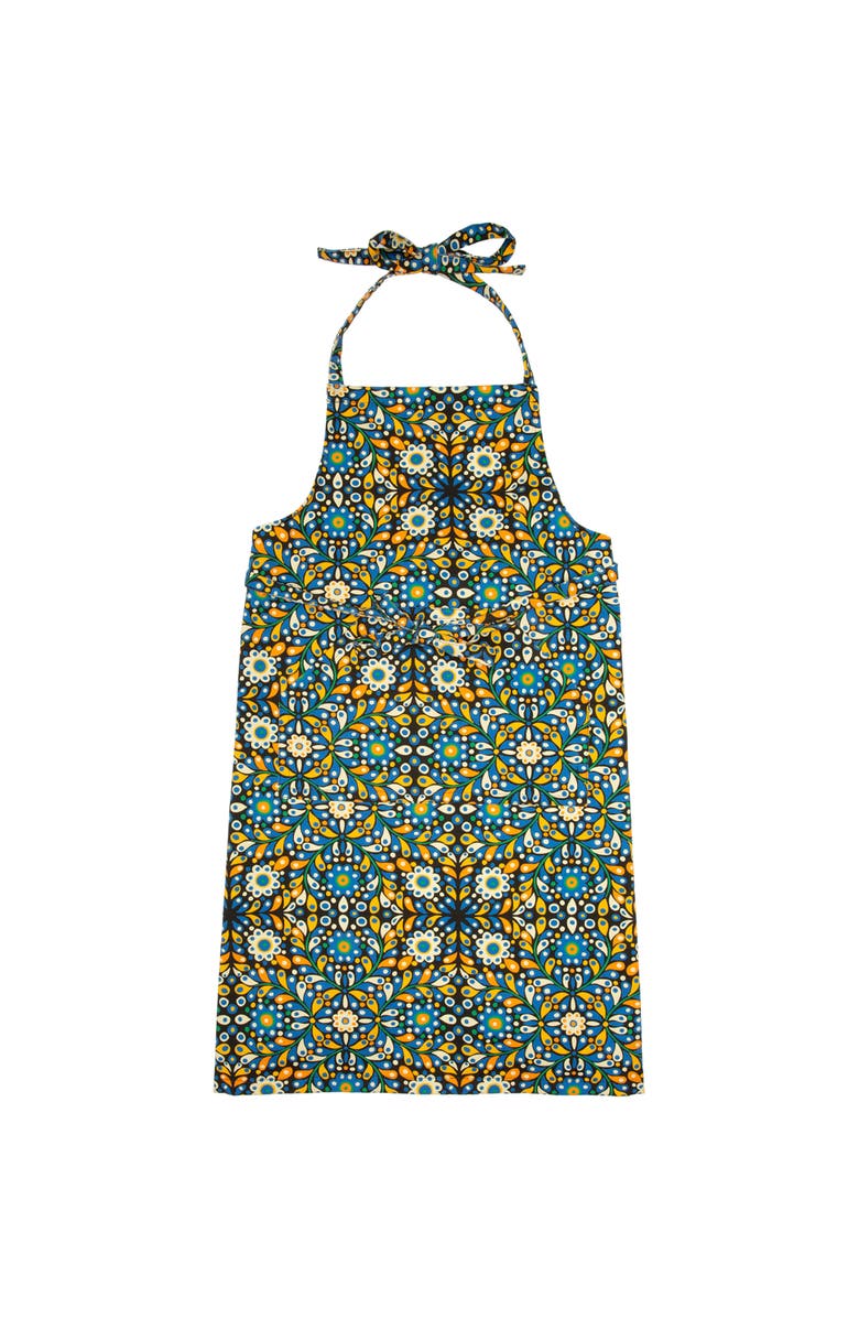La DoubleJ Apron With Pocket Confetti Blue, Main, color, Confetti Blue