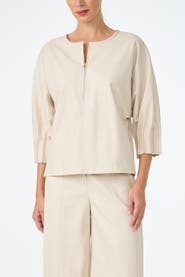 Trina Turk Coletta Faux Leather Top