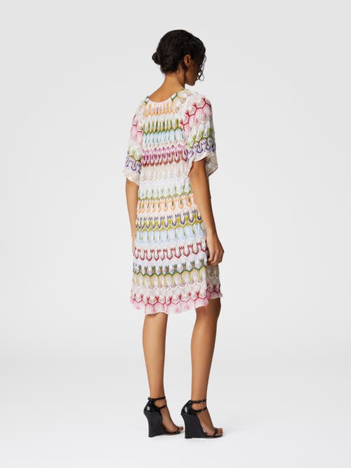 Missoni Kurzes Kleid Mit V-ausschnitt Aus Spitze In Multicoloured