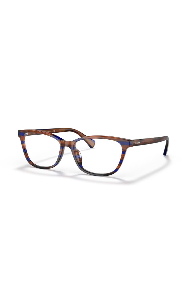 RALPH 53mm Rectangle optical glasses, Main, color, Brown