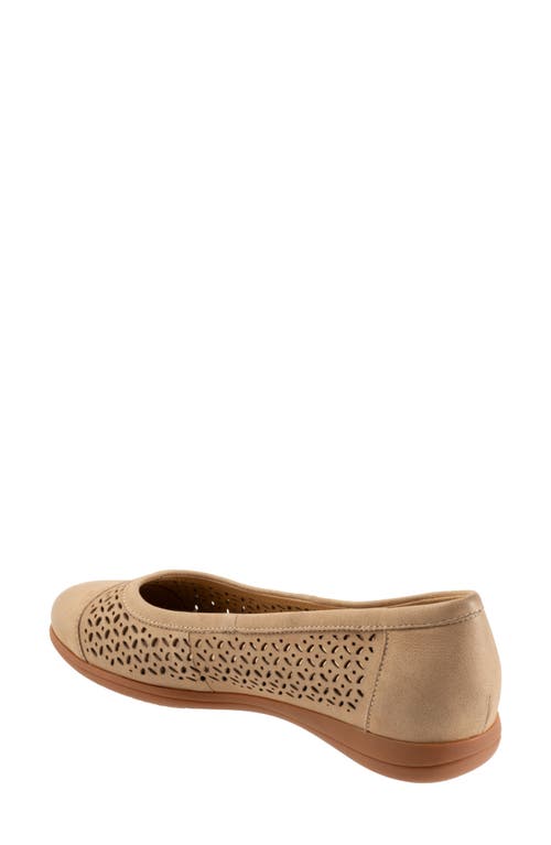 Trotters Delmara Cap Toe Slip-on Shoe In Beige Nubuck