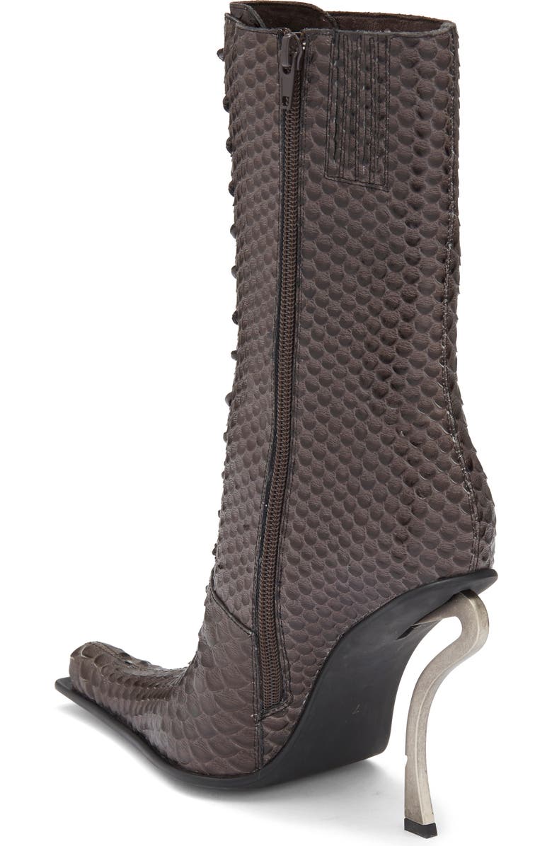 Jeffrey Campbell Rembrandt Pointy Toe Lace-Up Boot, Alternate, color, Grey Snake