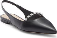 Stuart Weitzman Faux Pearl Slingback Pump