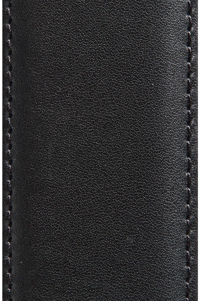 Resin Buckle Leather Belt, Alternate, color, BLACK
