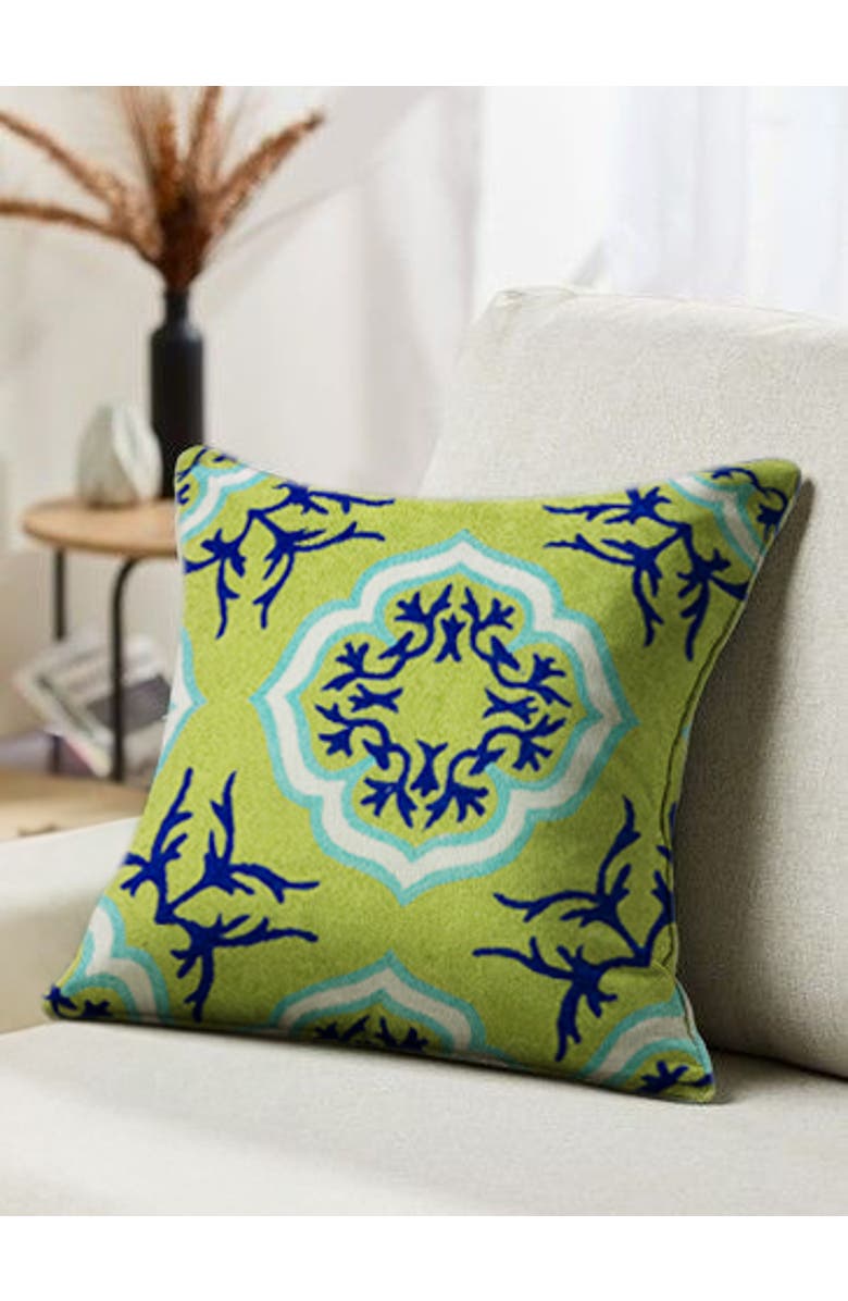 GAURI KOHLI Matilda Throw Pillow Cover, Alternate, color, Green