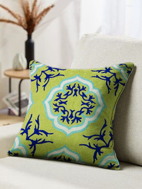 Gauri Kohli Matilda Throw Pillow Cover In Green