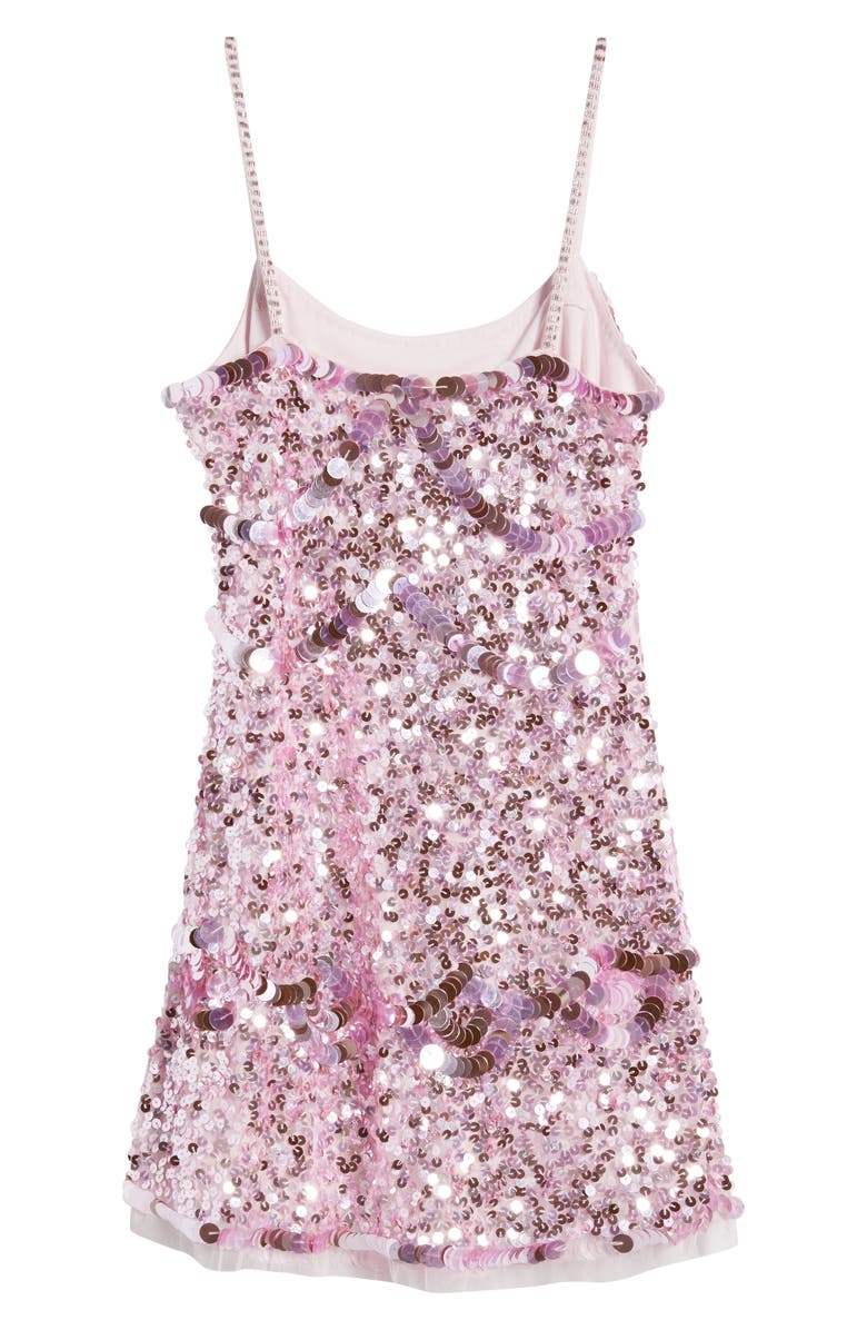 LoveShackFancy Kids' Liria Sequin Embellished Dress, Alternate, color, Light Pink