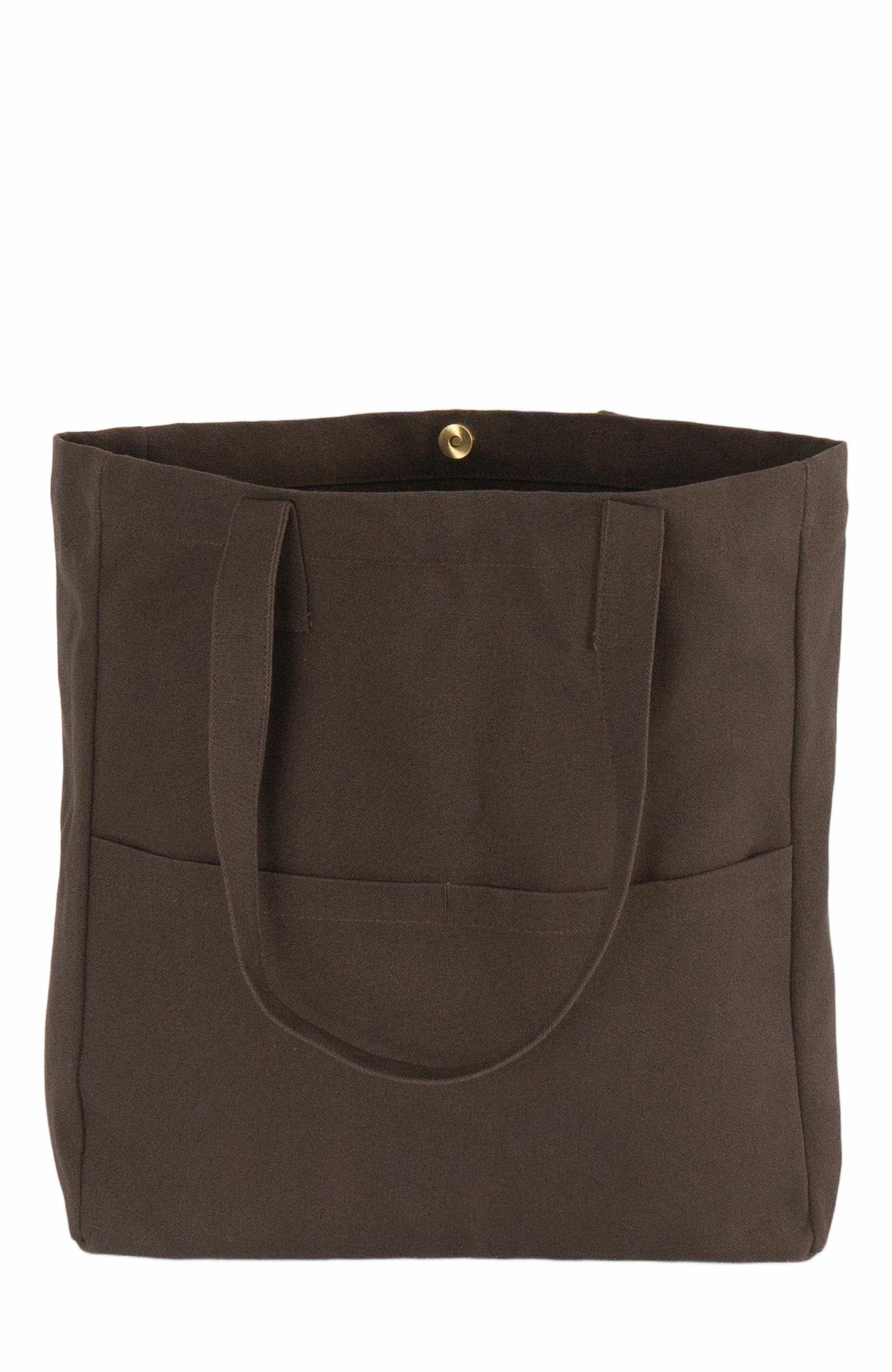 Organic Cotton Canvas Work Tote Bag, Alternate, color, Chestnut Brown