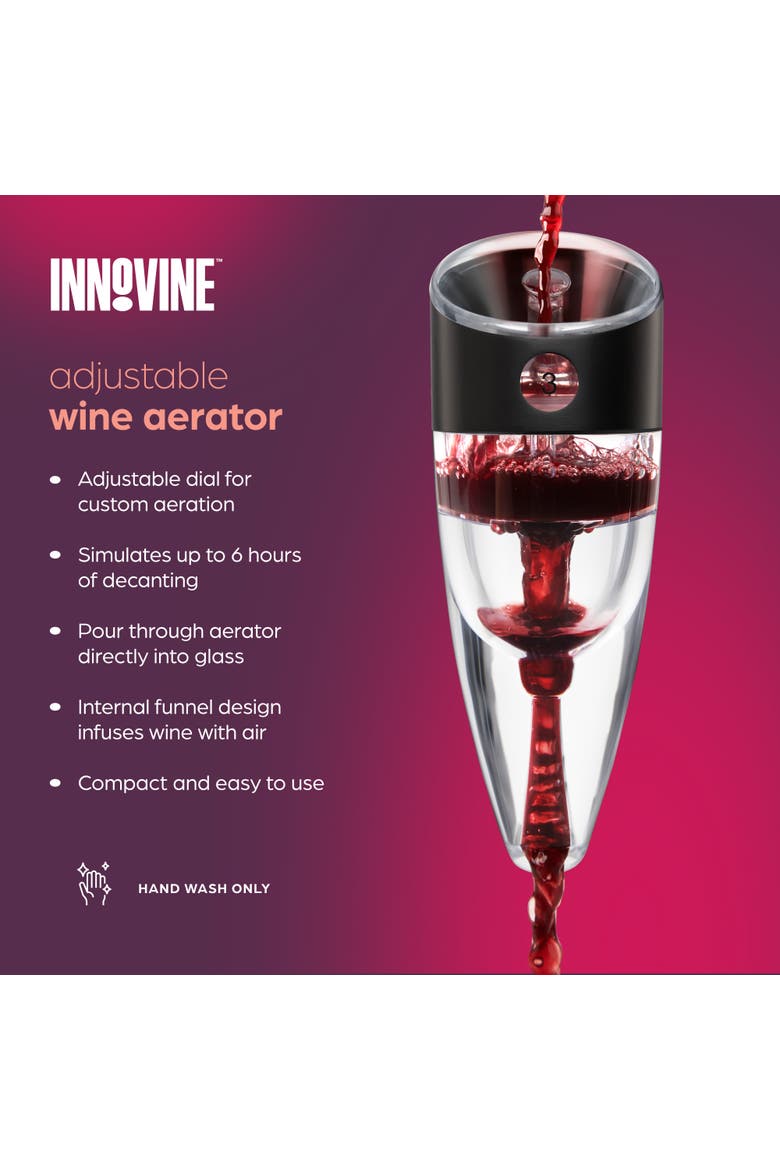 Adjustable Wine Aerator, Alternate, color, Grey