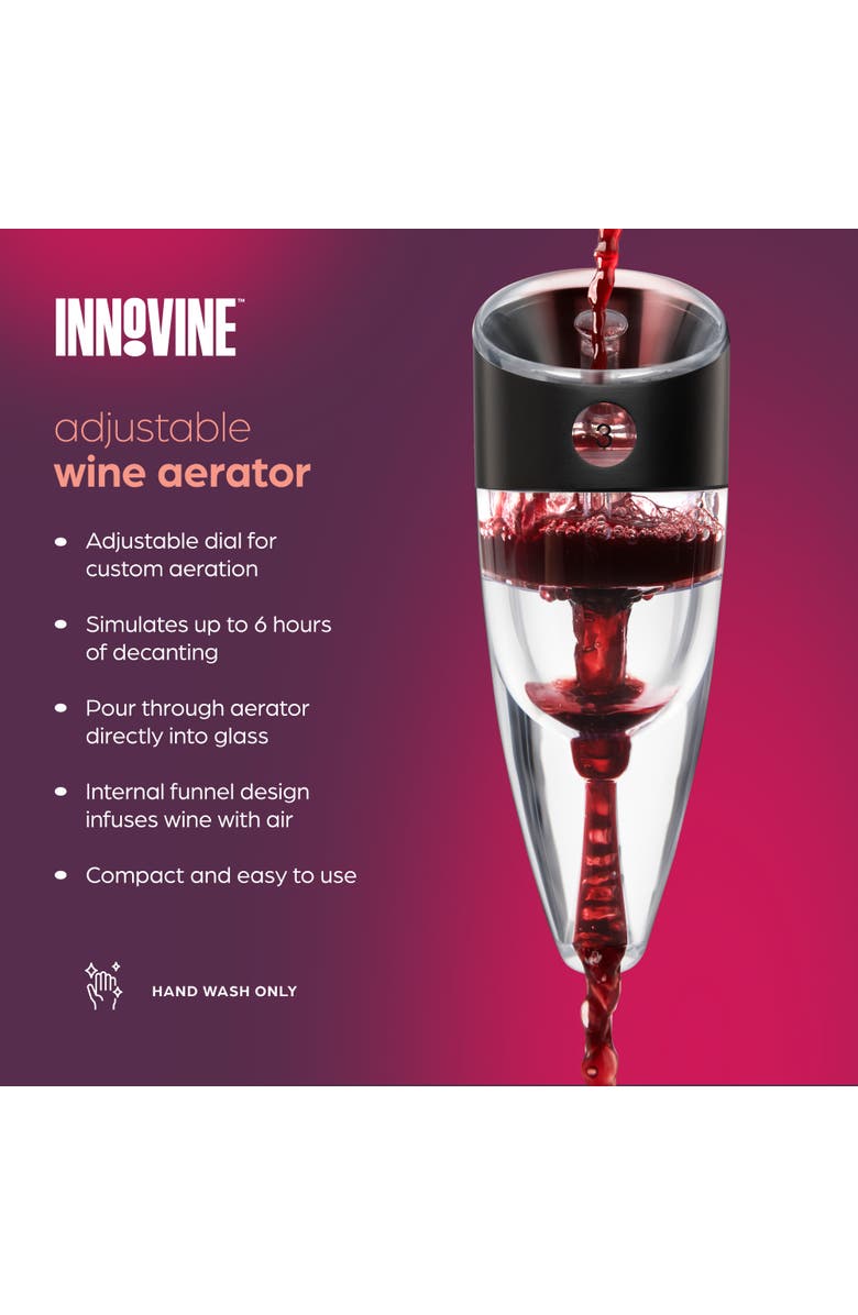Innovine Adjustable Wine Aerator, Alternate, color, Grey