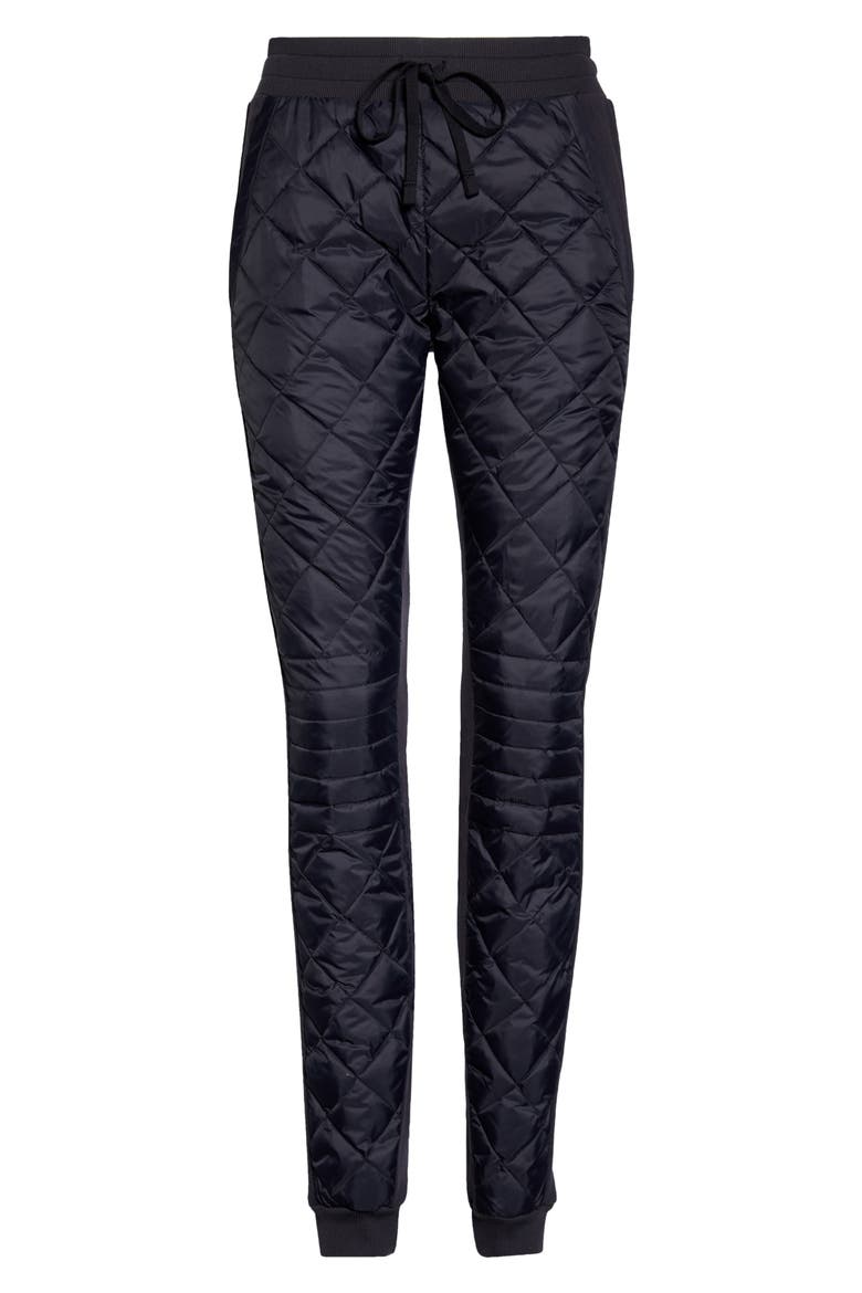 Warming Airbrush High-Waist Puffer Pants, Alternate, color, BLACK