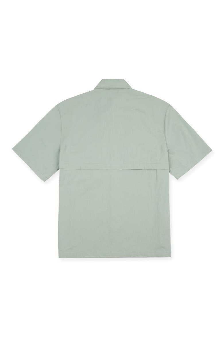 Utility Short Sleeve Button-Up Shirt, Alternate, color, SAGE