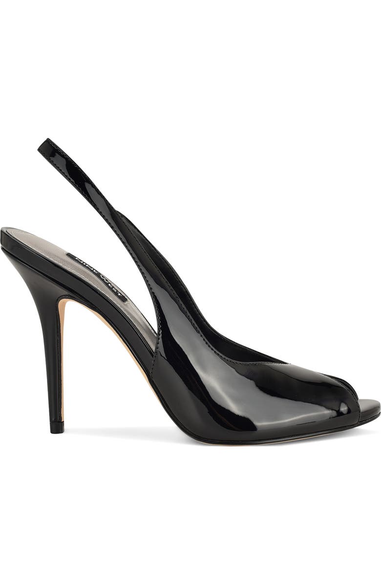 Nine West Pretta Slingback Peep Toe Pump, Alternate, color, Black